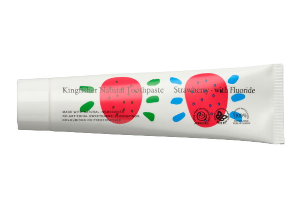 Kingfisher dětská zubní pasta Jahoda s fluoridem 100ml