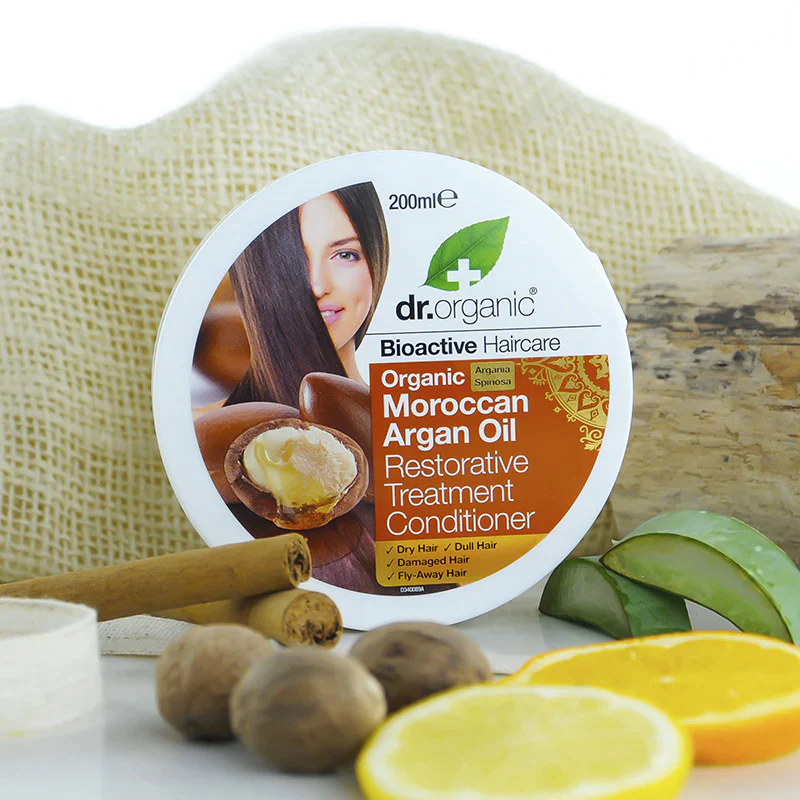 Dr. ORGANIC Regenerační vlasová kůra/ maska ARGANOVÝ OLEJ 200ml
