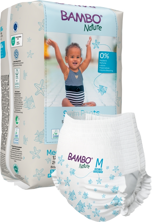 Bambo Nature Swim Pants M, 12+ kg, 12ks plenkové kalhotky do vody