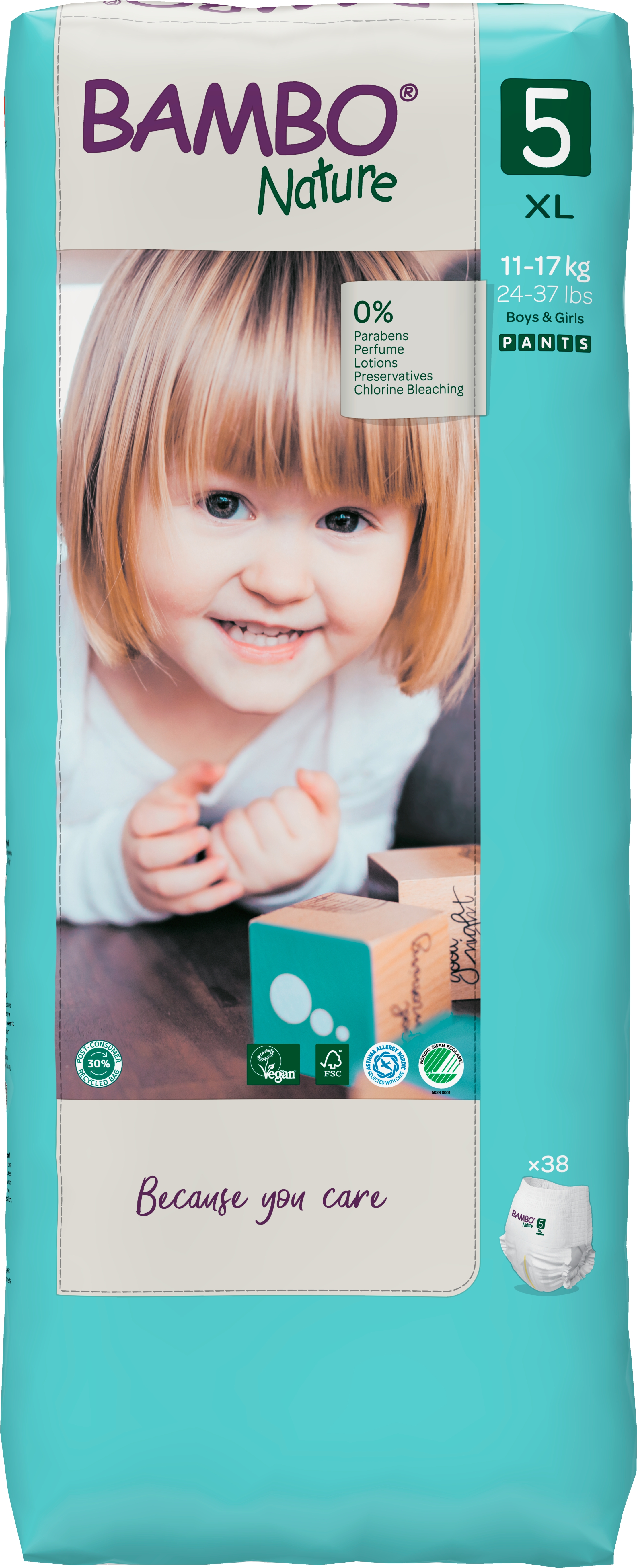 Bambo Nature PANTS 5, 11-17 kg, 38ks
