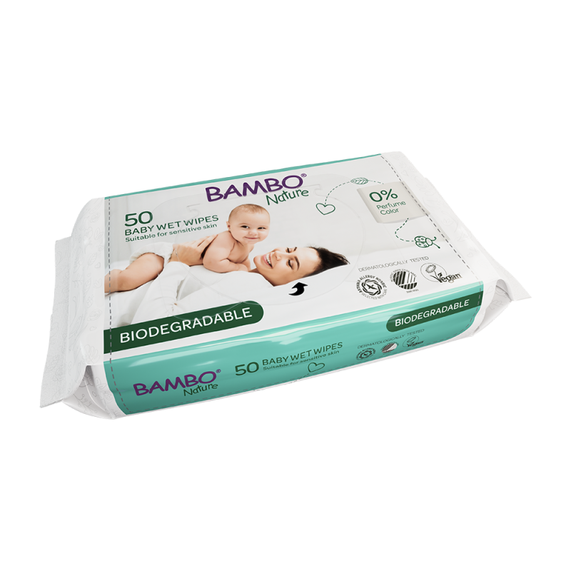 Bambo Nature Aqua vlhčené ubrousky 60ks