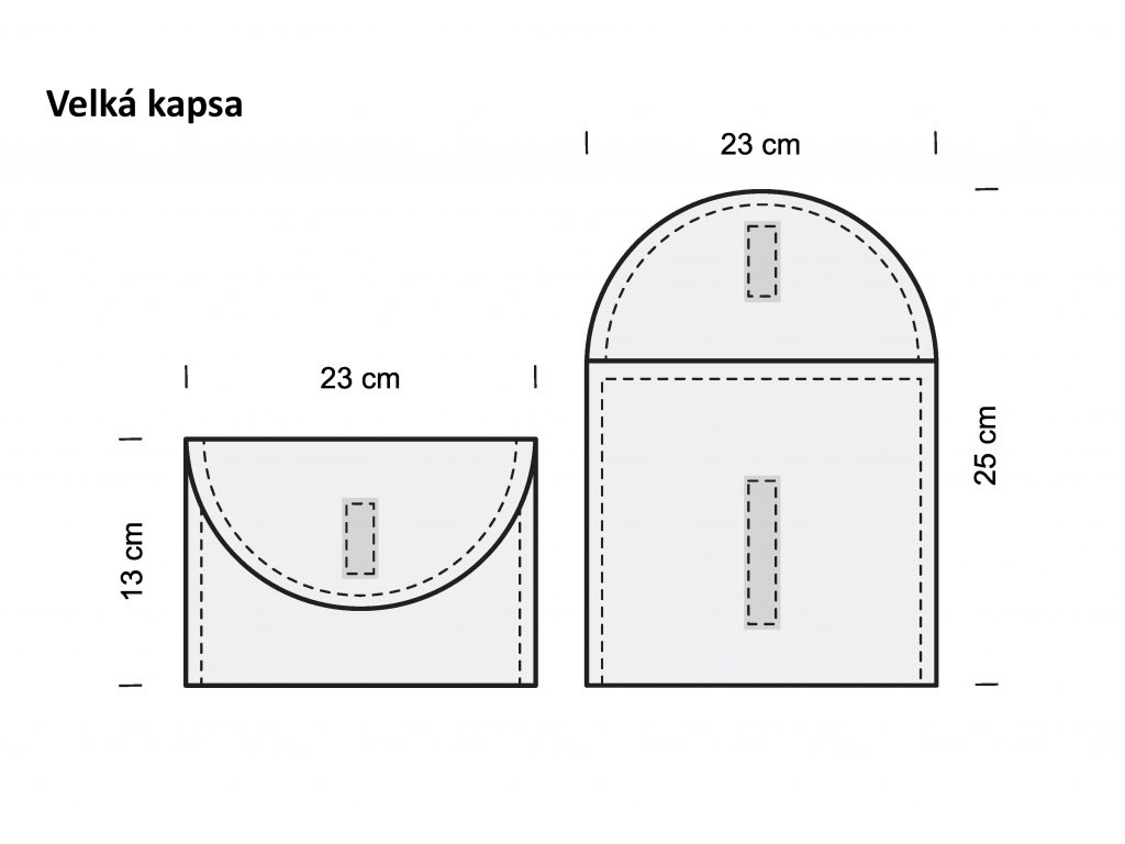 Velký obal na svačinu 23x13cm, Duch