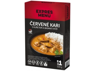 Expres menu Červené kari s kuřetem a jasmínovou rýží 500g