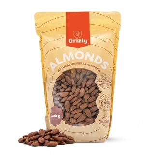 GRIZLY Mandle natural neloupané 1000g
