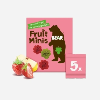 Bear Fruit Minis jahoda a jablko 5x20 g, 100 g